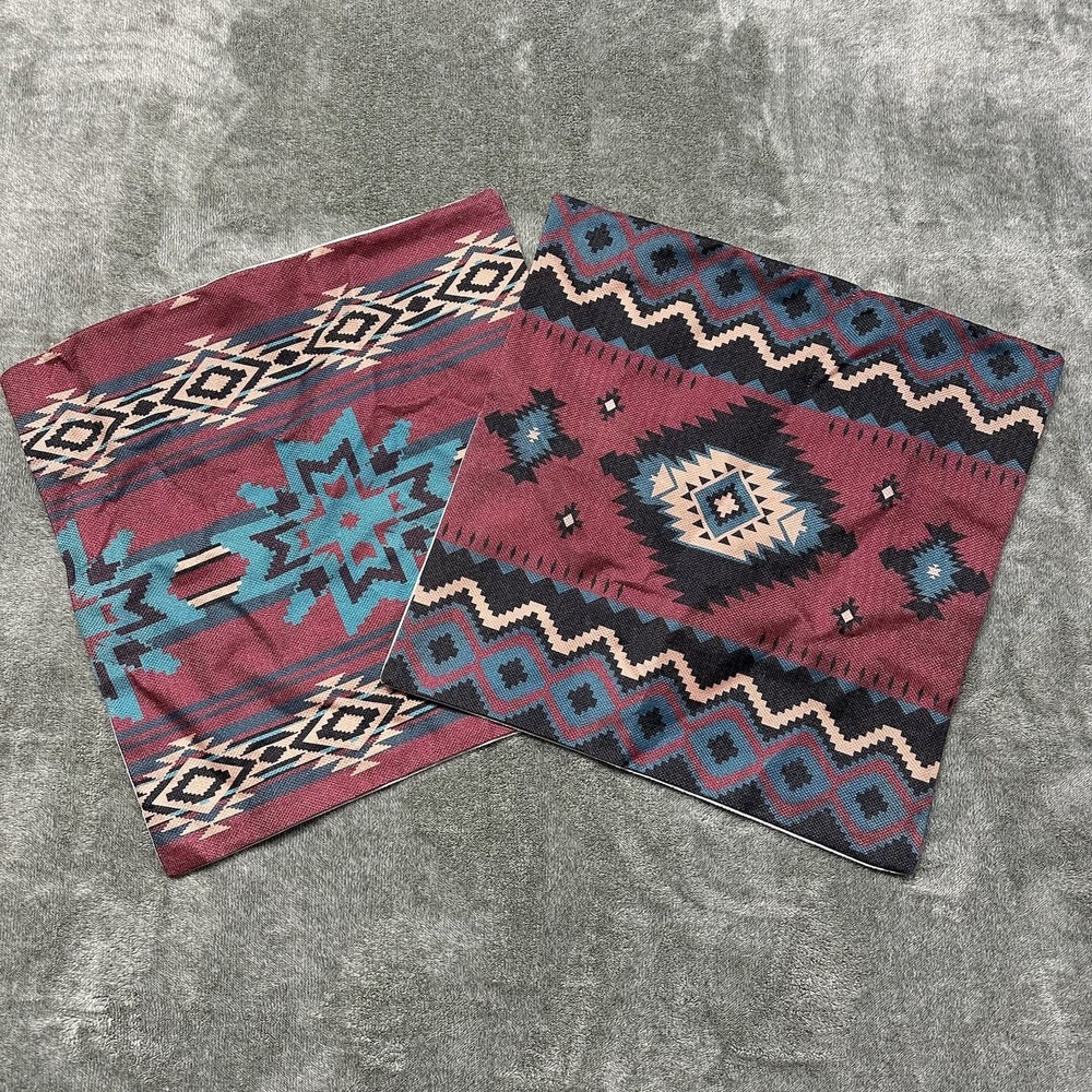 17"x17" Aztec Southwestern Throw Pillow Decorative Case Zipper‎ Cover Geometric